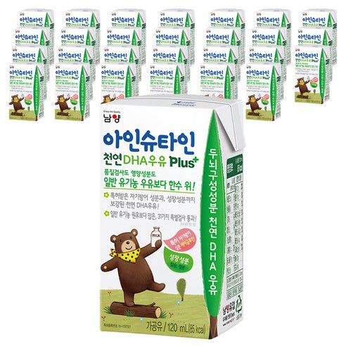 아인슈타인 천연 DHA 우유 플러스, 120ml, 24팩