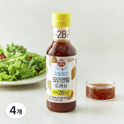 오뚜기 LIGHT&JOY 오리엔탈 저칼로리 드레싱, 320g, 4개