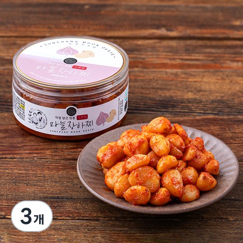 순창문옥례식품 고추장 마늘장아찌, 200g, 3개