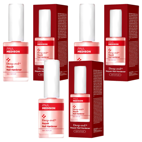 폴메디슨 딥레드 리페어 손톱영양제 + 미니 사용설명서, 15ml, 3개