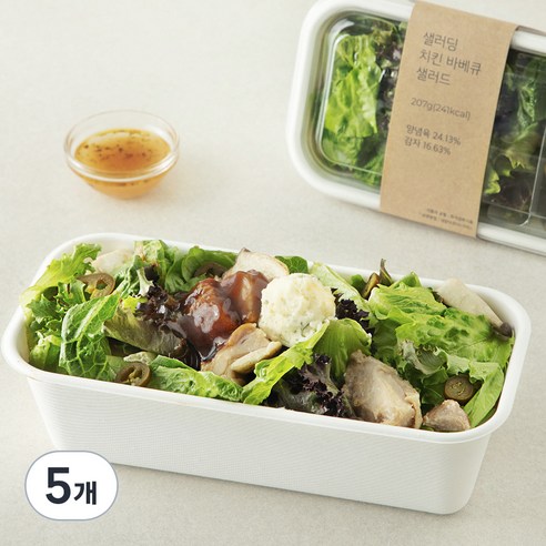 샐러딩 치킨 바베큐 샐러드, 207g, 5개