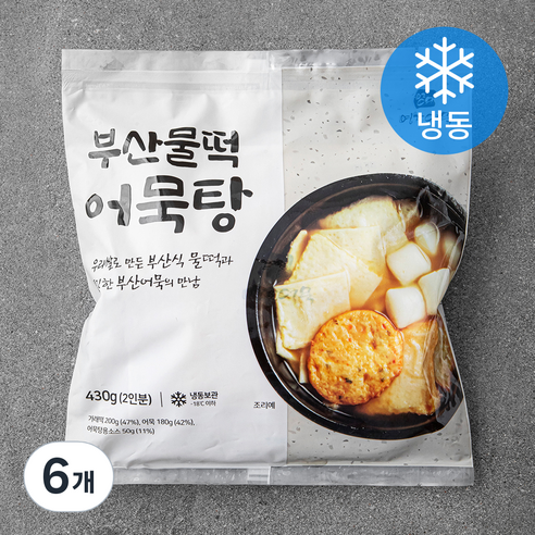 영자어묵 부산물떡 어묵탕 (냉동), 430g, 6개