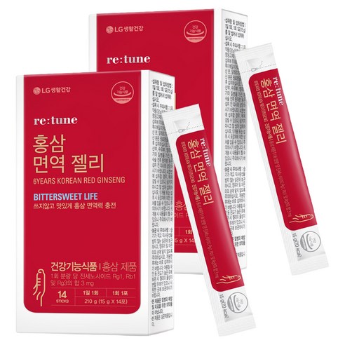 리튠 홍삼 면역 젤리 14개입, 210g, 2개