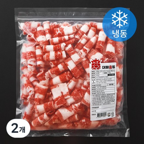 대패킹 진짜 미국산 우삼겹 대패구이 (냉동), 1kg, 2개