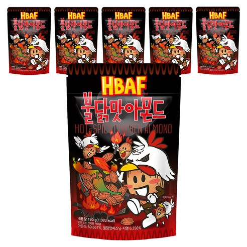 HBAF 불닭맛 아몬드, 190g, 6개