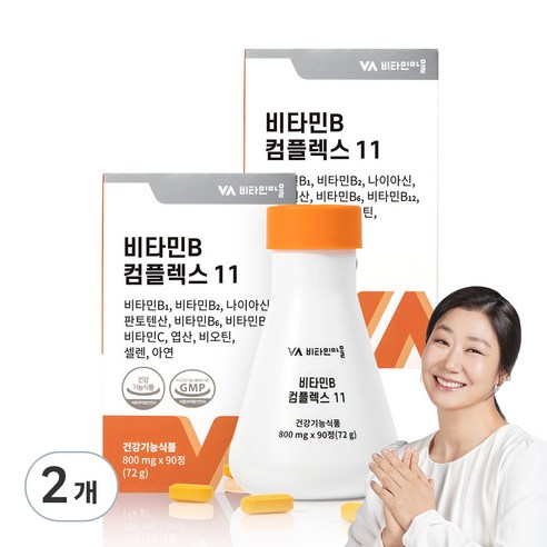 비타민마을 비타민B 컴플렉스 11, 90정, 72g, 2개