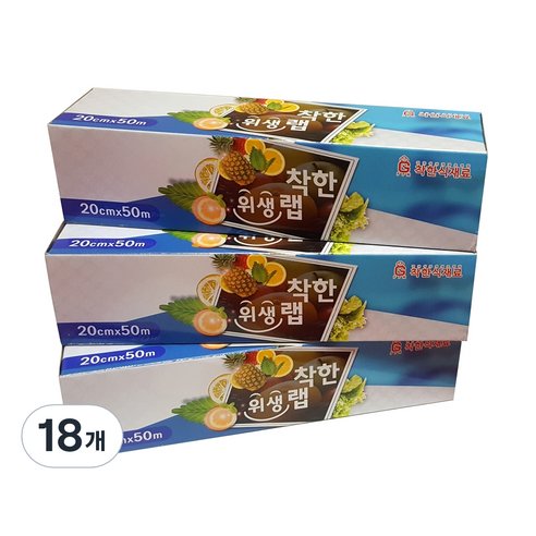 착한식재료 위생랩 20cm x 50m, 18개