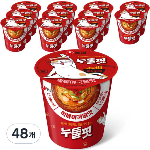 누들핏 떡볶이 국물맛 50.4g, 48개
