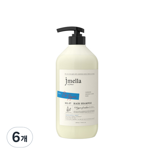 제이멜라 인 프랑스 도 티크 헤어 샴푸, 6개, 1000ml