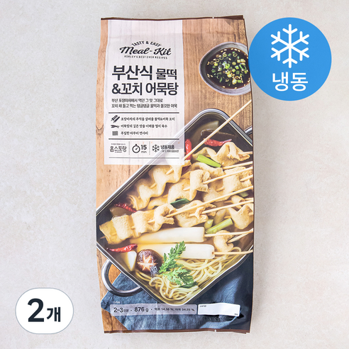 홈스토랑 부산식 물떡 & 꼬치 어묵탕 밀키트 2~3인분 (냉동), 876g, 2개
