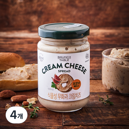 복음자리 식물성 무화과 크림치즈, 190g, 4개