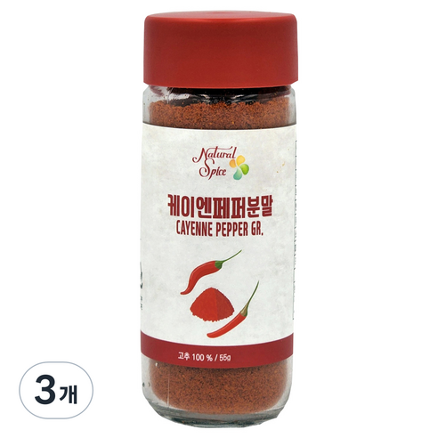 내츄럴스파이스 케이앤페퍼분말, 55g, 3개