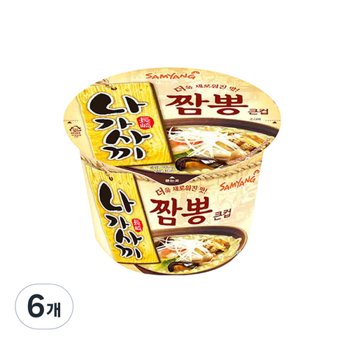 삼양 나가사끼짬뽕 큰컵 105g, 6개