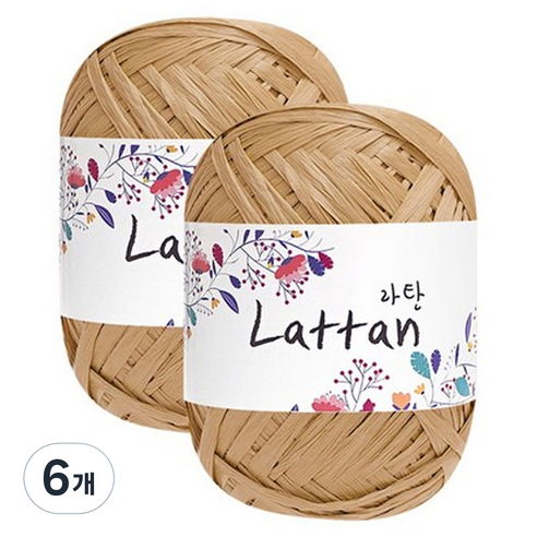 yarna 라탄 2볼 라피아실 40g, 8번(무광), 6개