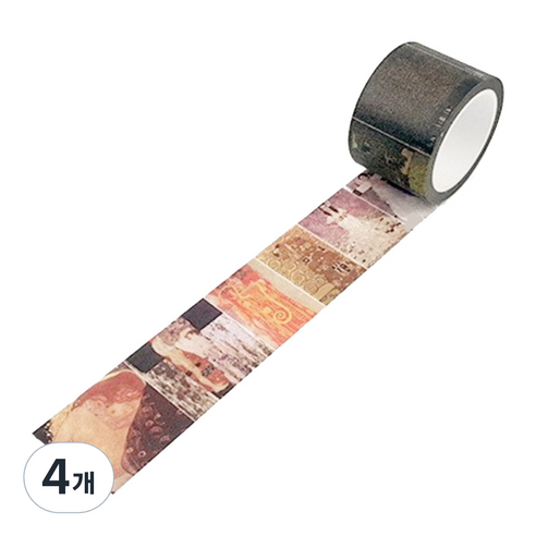 라이프포인트 명화 시리즈 마스킹 테이프 30mm x 8m, 클림트, 4개