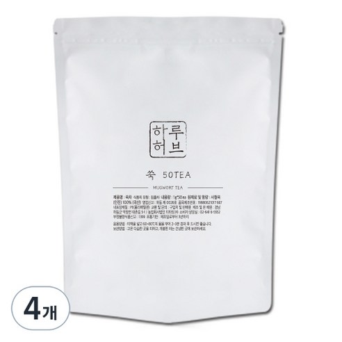 하루허브 쑥차 대용량, 50g, 50개입, 4개