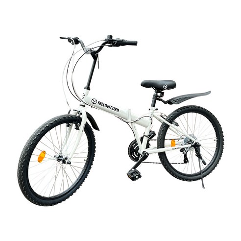옐로우콘 어반 접이식 MTB 자전거 21단, 화이트, 172cm