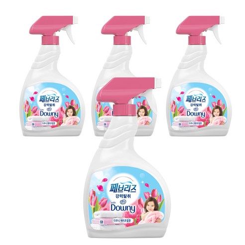 페브리즈 섬유탈취제 다우니 에이프릴향 대용량 본품, 900ml, 4개