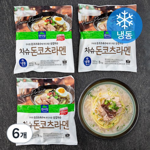 면사랑 차슈돈코츠라멘 1인분 (냉동), 331g, 6개