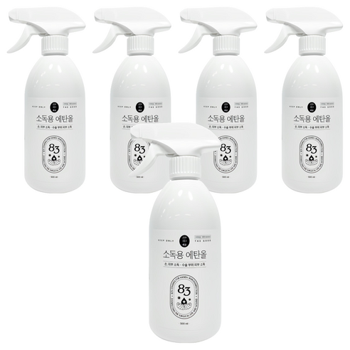정말싫다 청솔 소독용 에탄올, 5개, 500ml