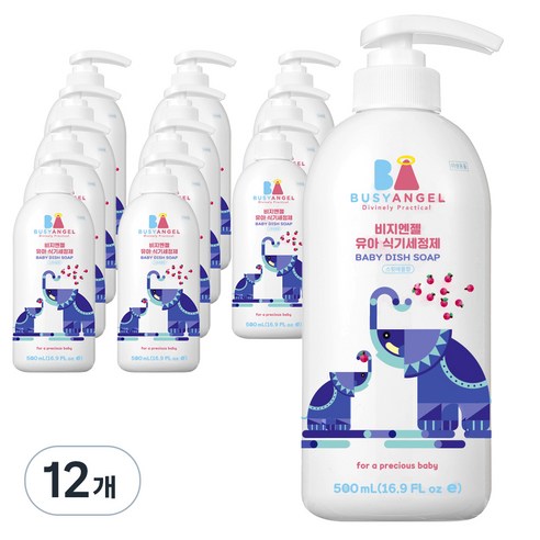 비지엔젤 고농축 아기 주방세제 젖병세정제, 500ml, 12개