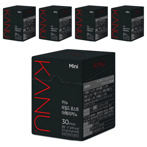 카누 마일드 로스트 아메리카노 원두커피믹스, 0.9g, 30개입, 5개, 900mg