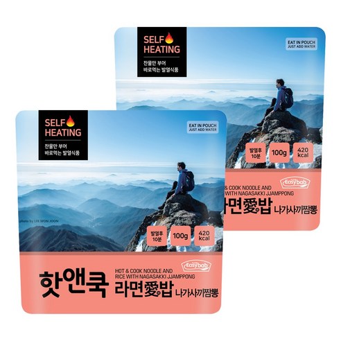 이지밥 핫앤쿡 라면애밥 나가사끼짬뽕, 100g, 2개