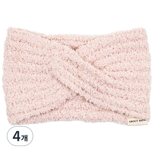 어바웃바쓰 파스텔 세안 헤어밴드 머리띠, 핑크, 4개
