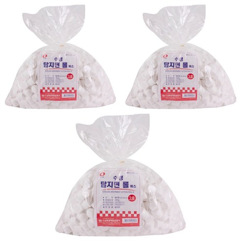 수성메디칼 탈지면 롤 에스 3호 450g, 3개