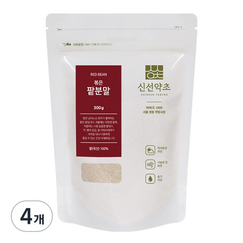 신선약초 볶은 팥분말, 300g, 4개