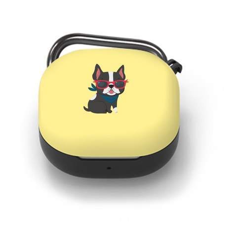 구스페리 강아지 인스타 디자인 갤럭시 버즈라이브/버즈프로 케이스 + 키링, 단일상품, 우리집선글라스