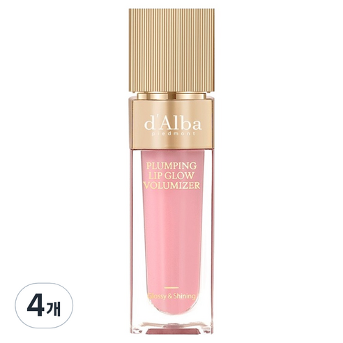 달바 플럼핑 립 글로우 무드 볼류마이저, 4개, 5ml, 피블 핑크