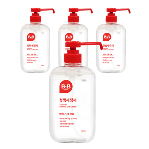 비앤비 액상형 젖병세정제, 600ml, 4개