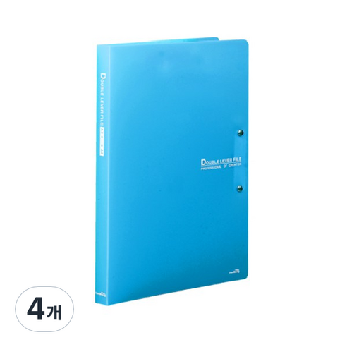 희망사무포인트 더블레바화일 A4, 하늘, 4개