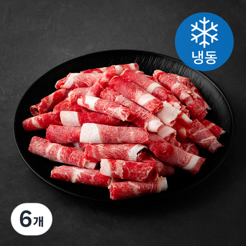 호주산 소고기 볼살 불고기 샤브샤브용 (냉동), 6개, 500g