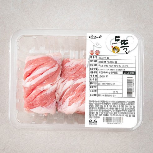 도뜰 파머스팩 한돈 등심덧살 에어프라이어용 (냉장), 500g, 1개