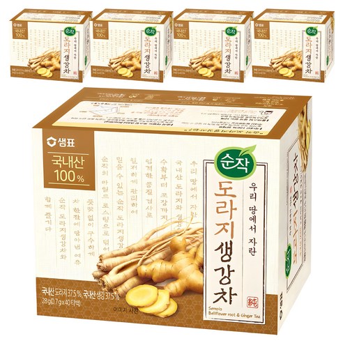 순작 도라지 생강차, 0.7g, 40개입, 5개