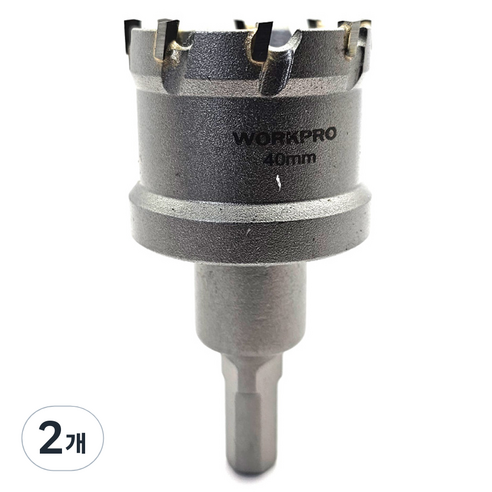 워크프로 일체형 초경홀소 40mm WP403116, 2개