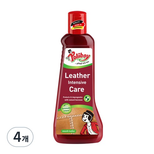 폴리보이 레더 인텐시브 케어 광택 영양공급 가죽 클리너, 200ml, 4개
