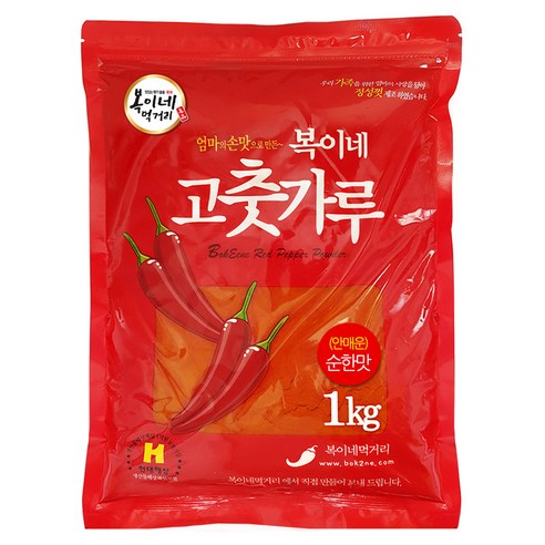 복이네먹거리 중국산 안매운 고추가루 순한맛 떡볶이 소스용, 1kg, 1개