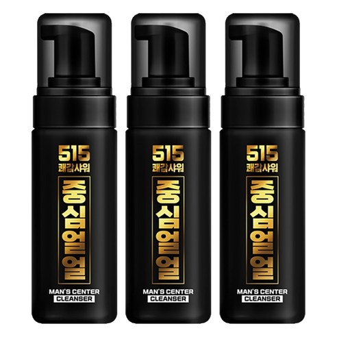 중심얼얼 515 쾌감샤워 남성청결제, 150ml, 3개