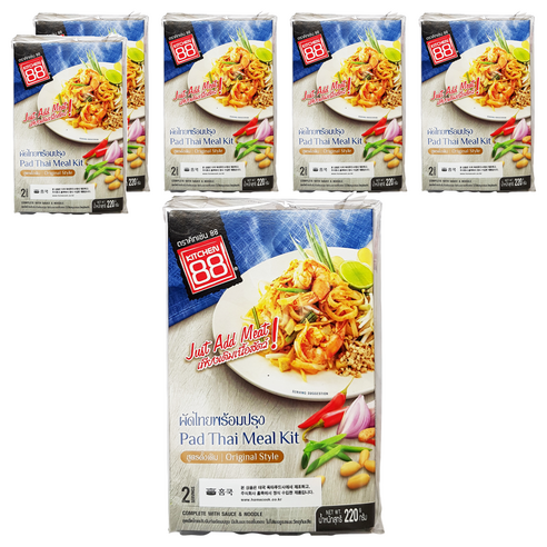 키친88 홈쿡 팟타이 볶음 쌀국수, 220g, 6개