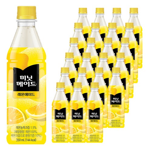 미닛메이드 레몬에이드, 350ml, 24개