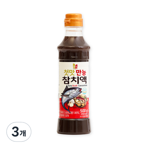 첫맛 만능 참치액, 500g, 3개