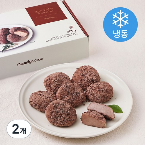 마음이가 찰수수팥떡 (냉동), 40g, 20개입, 2개