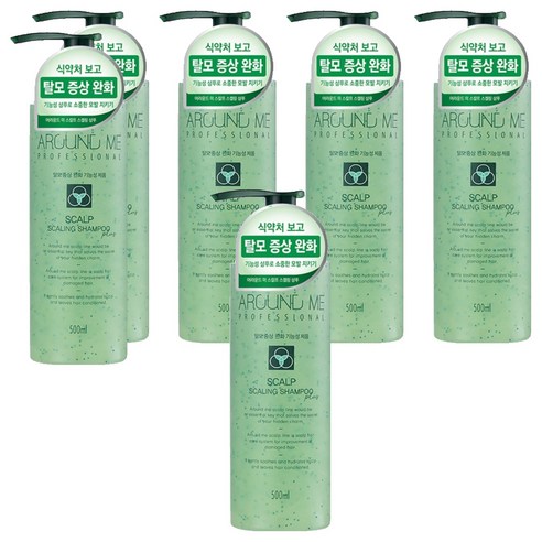 어라운드미 스칼프 스켈링 플러스 샴푸 허브향, 500ml, 6개