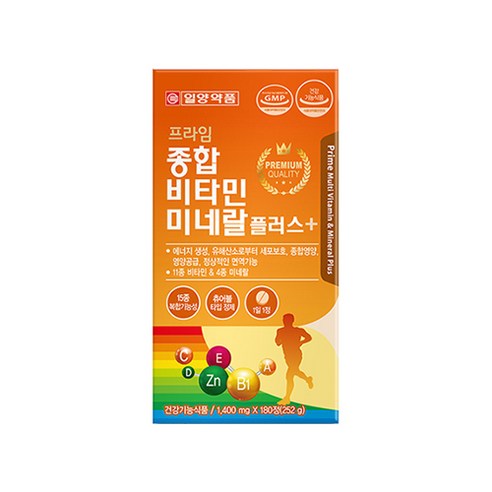  일양약품 프라임 종합비타민 미네랄 플러스, 180정, 2개 
