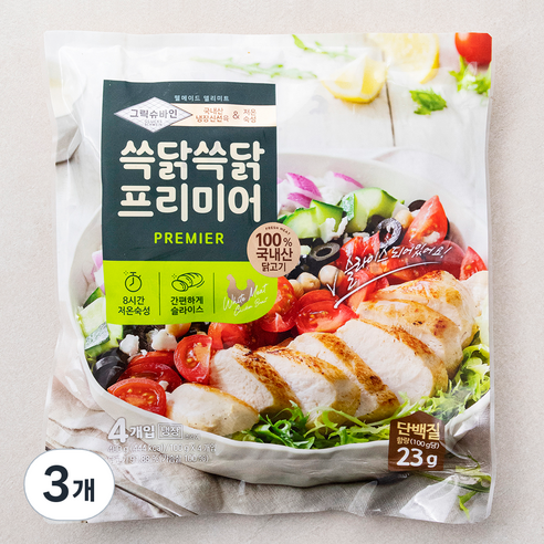 그릭슈바인 쓱닭쓱닭 프리미어, 100g, 4개입, 3개