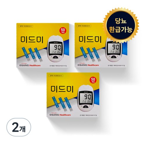오상헬스케어 미드미 혈당시험지, 6개
