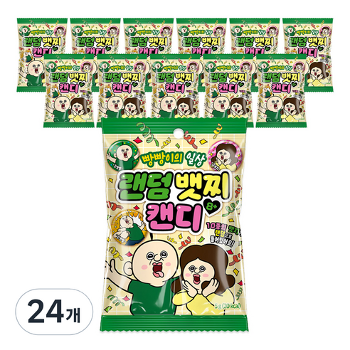 빵빵이의 일상 랜덤 뱃찌 캔디, 5g, 24개